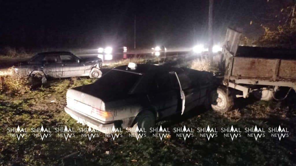 Qubada Mercedes zəncirvari qəza törədib