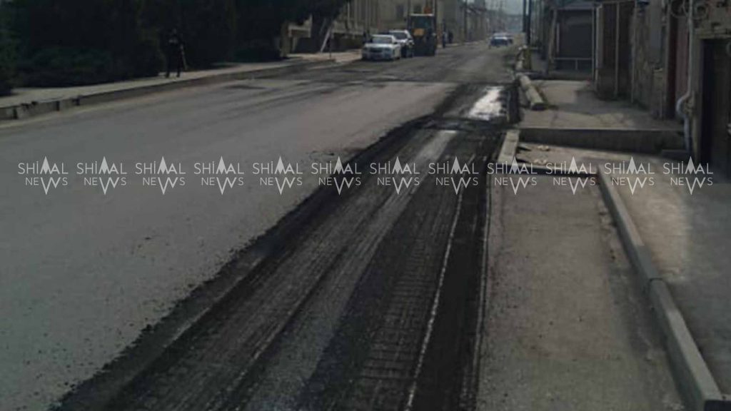 Quba: Əliqulu Nərimanov küçəsində asfalt yenilənir