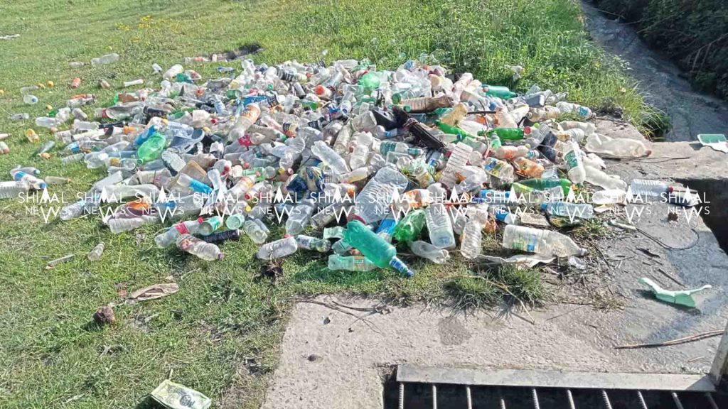 Xaçmazda suvarma kanalı butulkalarla zibillənir