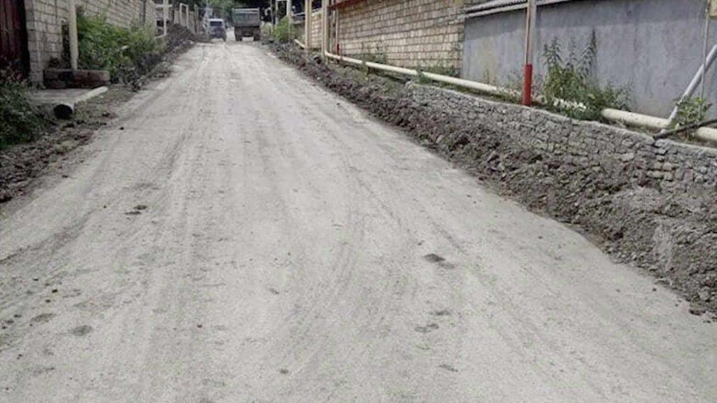 Qonaqkəndin mərkəzi yolu bərpa edilib