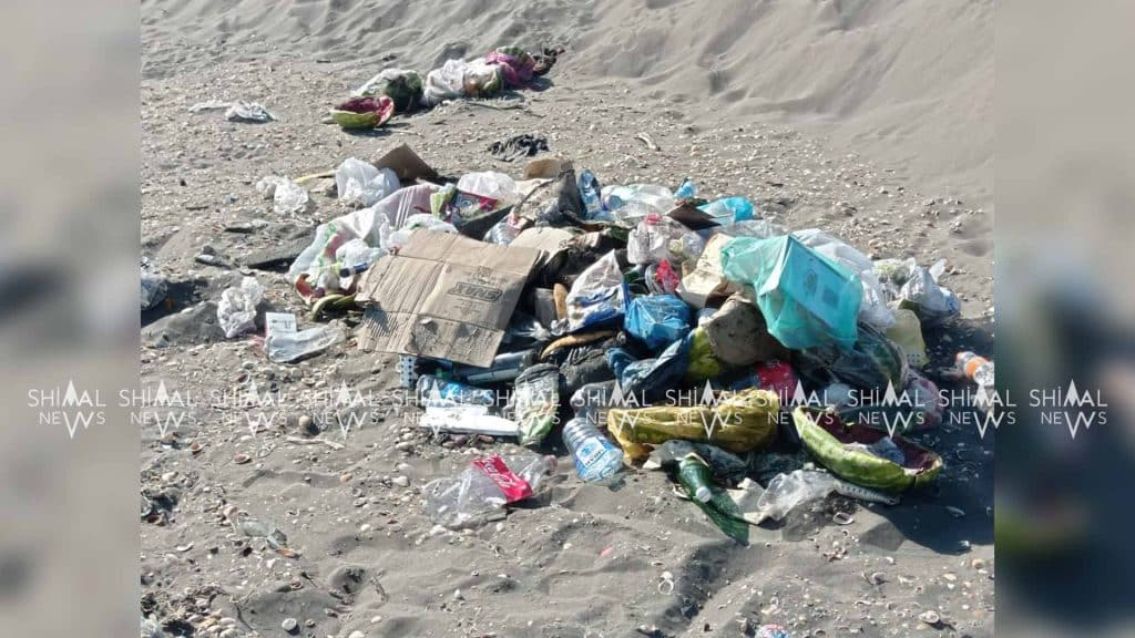 Xaçmazın tanınmış məkanlarının birində istirahətə gələnlər ətrafı zibilləyirlər