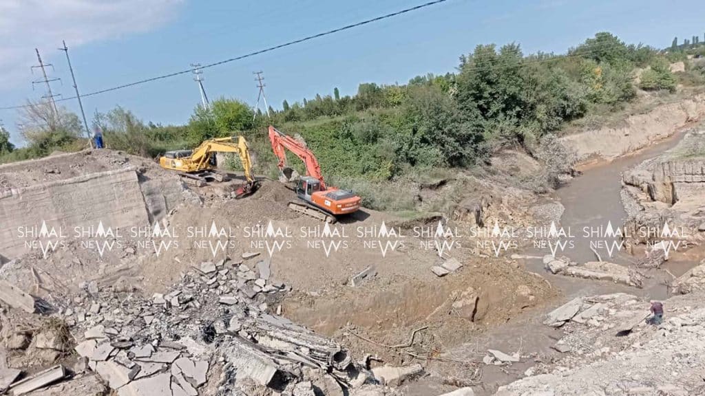 Xaçmaz: yeni körpünün tikintisi davam edir