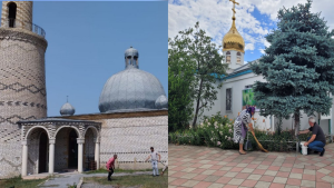 Dini icma nümayəndələri Xaçmaz və Şabranda təmizlik aksiyası keçiriblər 