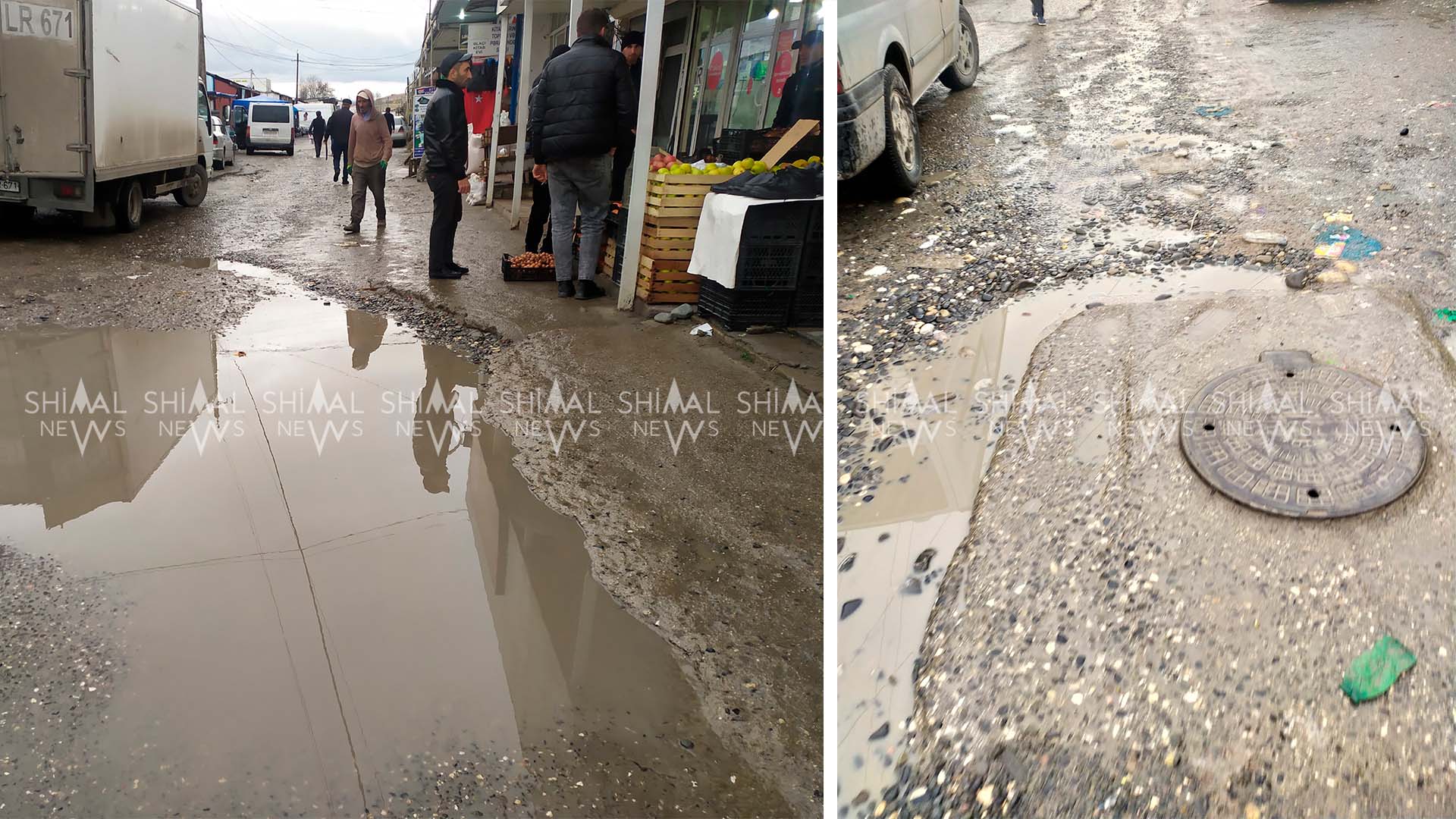 Quba şəhərində yolsuzluğu xatırladan küçə