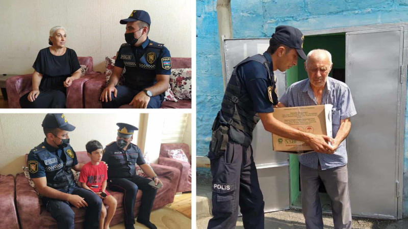 Qusar: polis şəhid və aztəminatlı ailələri ziyarət edib