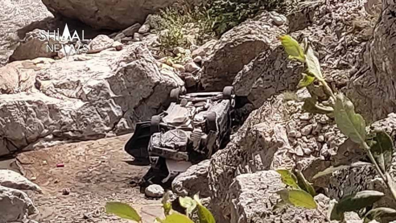 Quba: minik avtomobili dərəyə aşıb