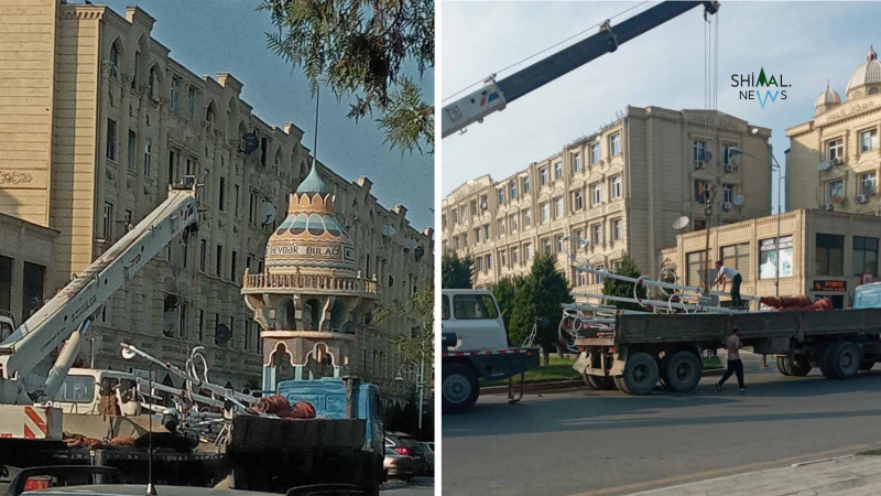 Xaçmaz: mərkəzi küçədə işıq dirəkləri yenilənir