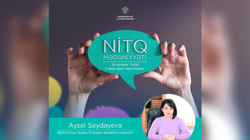 Quba: Nitq mədəniyyəti adlı təlim baş tutacaq