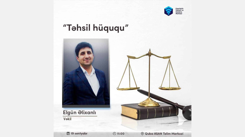 Qubada Təhsil hüququ adlı təlim baş tutacaq