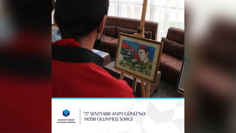 Qusarda Mən Qarabağam rəsm sərgisi keçirilib