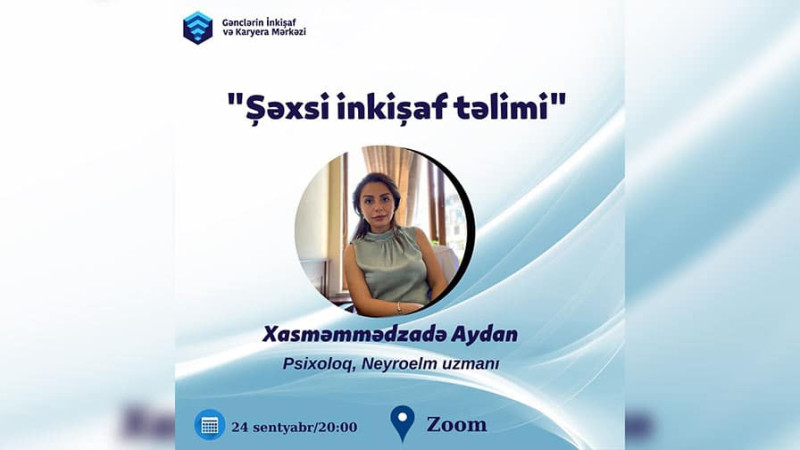 Xaçmaz gəncləri Özgüvən təlimində iştirak edəcək