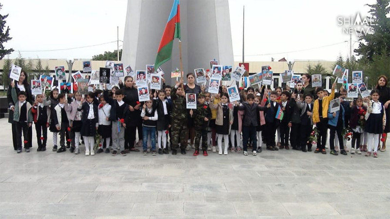 Xaçmaz: uşaqlar Zəfər Gününə hazırlaşırlar
