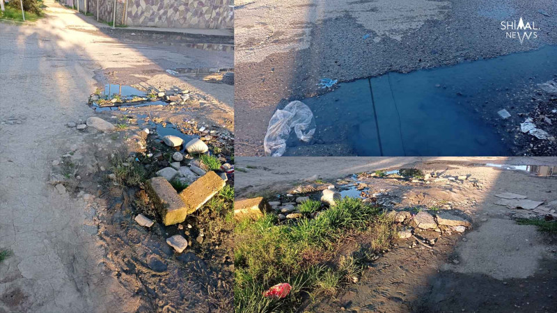 Quba: mərkəzi küçədə kanalizasiya dolub ətrafa daşır