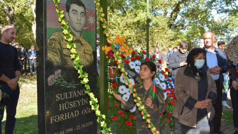 Xaçmaz: şəhid Hüseyn Sultanovun il mərasimi keçirilib