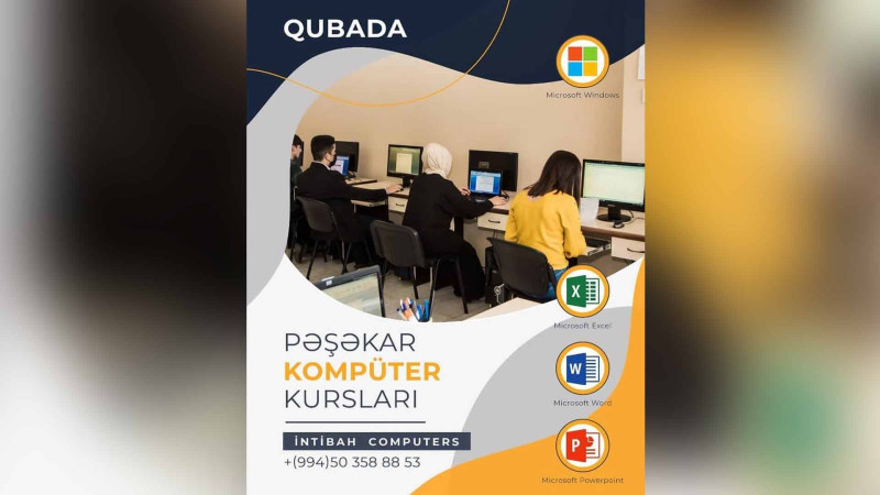 Quba: Kompüter Kurslarına tələbə qəbulu başlanılıb