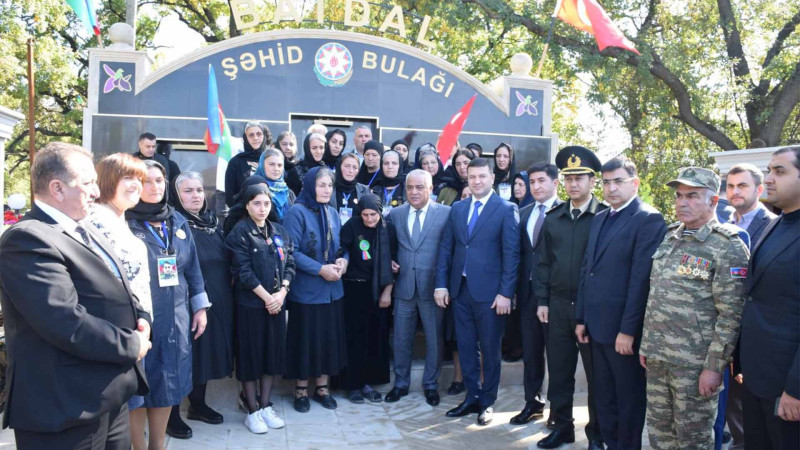 Qubada şəhidin ildönümündə abidə-bulaq istifadəyə verilib