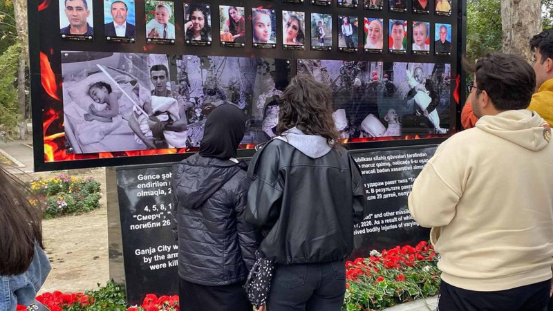 Qusar və Quba gəncləri Gəncədə terror baş vermiş əraziləri ziyarət ediblər