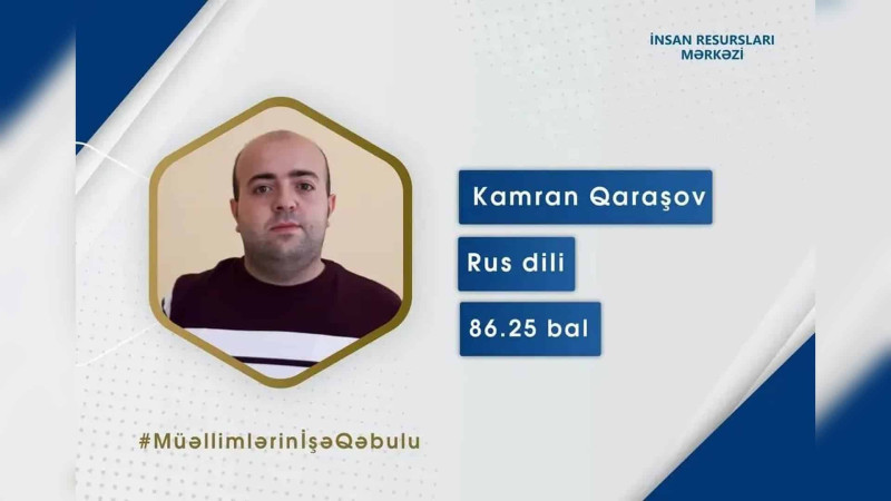 Daha bır Qubalı müəllim MİQ müsabiqəsində yüksək nəticə göstərib