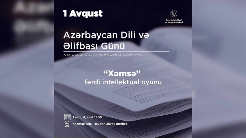 Xaçmaz: ”Xəmsə” Milli intellektual oyunu keçiriləcək