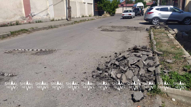 Quba: Şah İsmayıl Xətai küçəsində təmir işləri aparılır