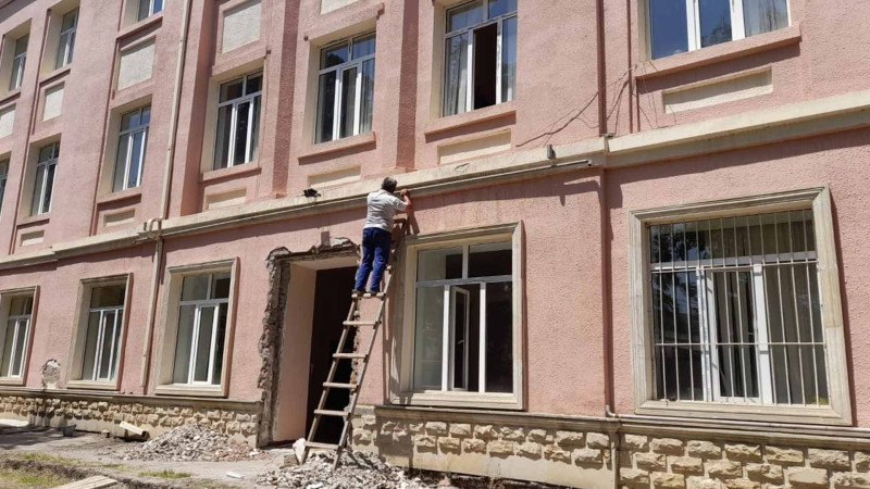 Quba: ADPU-nun filialında təmir işləri aparılır