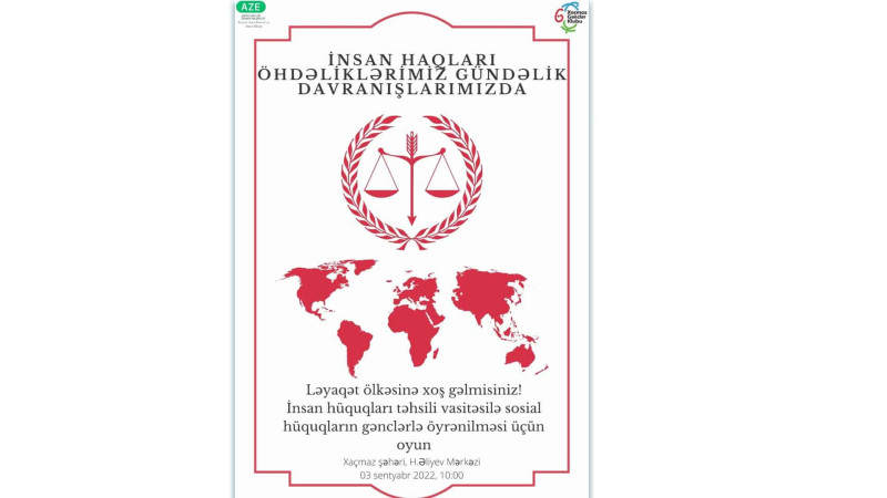 Xaçmazda insan haqları ilə bağlı təlim baş tutacaq