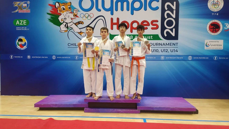 Xaçmazlı balaca karateçilər qızıl medal qazanıblar