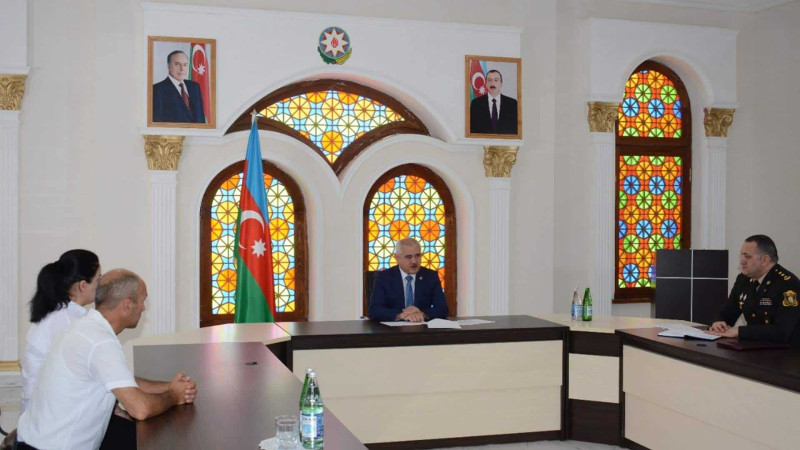 General-polkovnik Arzu Rəhimov Xaçmazda vətəndaşlarla görüşüb