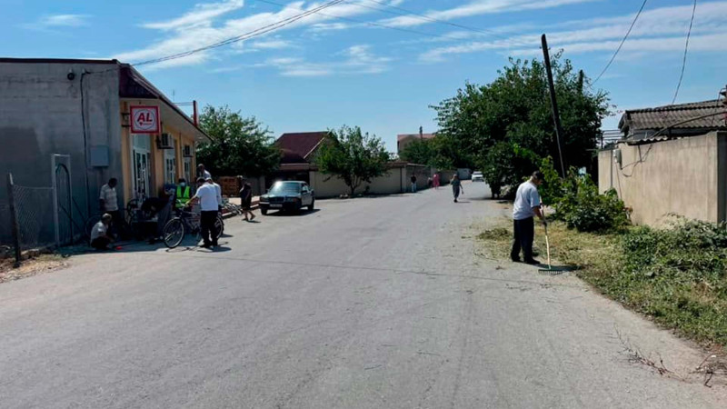 Xaçmazda sakinlər iməcilik işlərinə qoşulublar