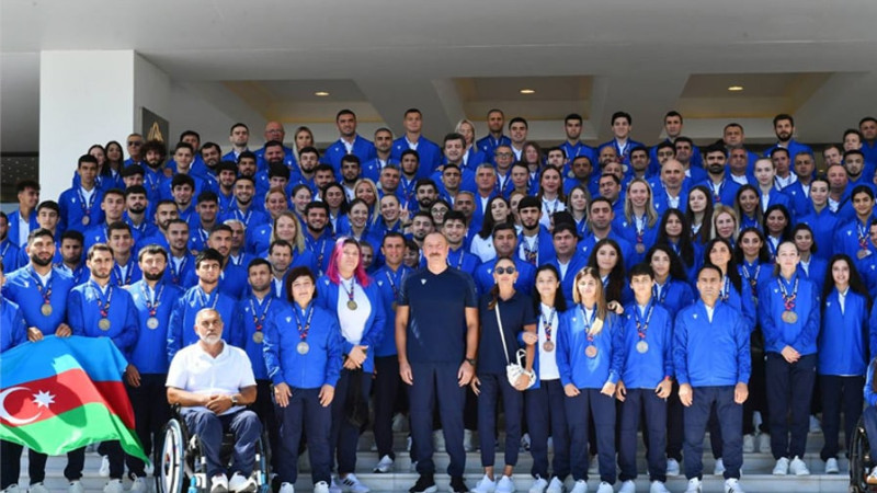 İdmançılarımız İlham Əliyev və Mehriban Əliyeva ilə görüşüblər