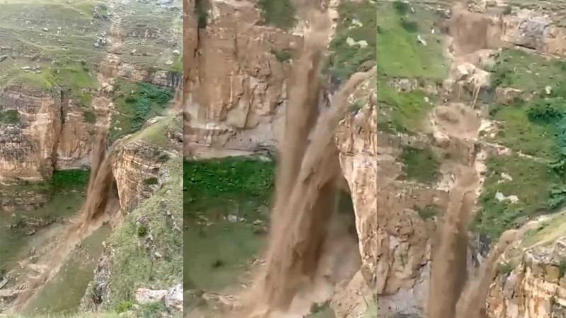 Quba: Qrız kəndində güclü leysan yağıb