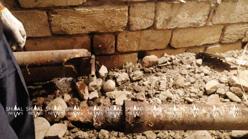 Quba: su içində olan binanın zirzəmisi təmir edilir