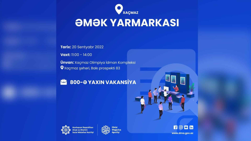 Xaçmaz: işsiz və işaxtaranlar üçün əmək yarmarkası keçiriləcək