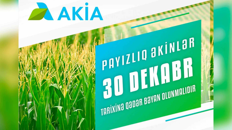 Şimal: əkin subsidiyaları üçün bəyanlar başlayıb