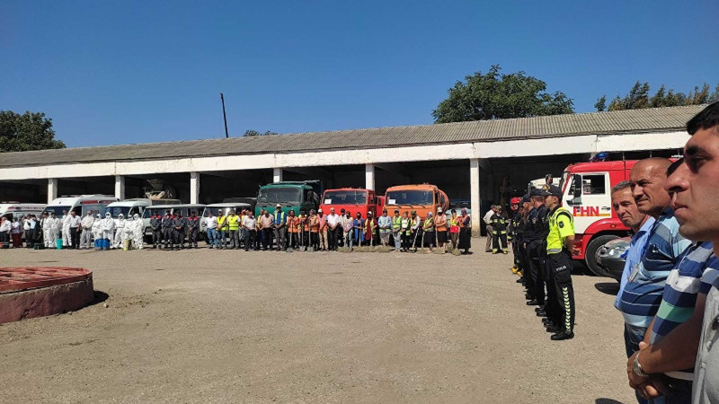 FHN: Qusarda operativ reaksiyavermə hazırlığı səviyyəsinin yoxlanılması üçün təlim keçirilib