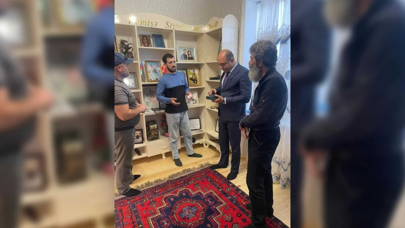 Xaçmaz: şəhid Elşən Ağasıyevin ailəsi ziyarət edilib