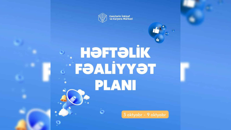 Quba GİKM gənclər üçün həftəlik plan hazırlayıb