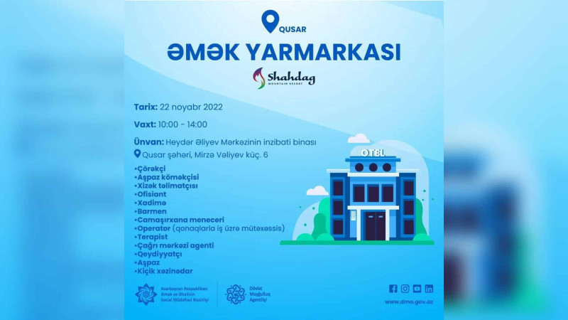 Qusarda əmək yarmarkası keçiriləcək