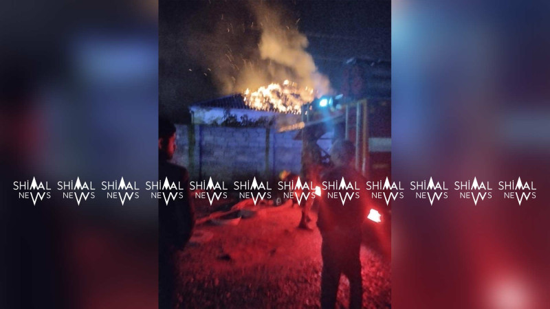 Xaçmazda birmərtəbəli ev yanıb