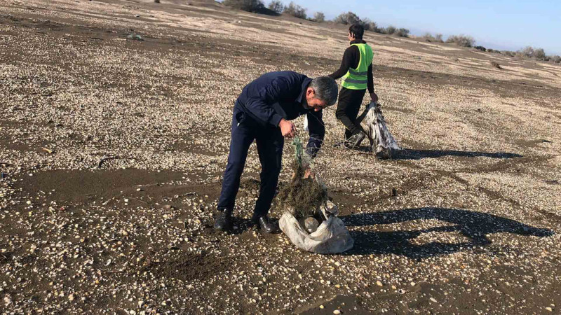Xaçmazın turizm zonalarında təmizlik işləri aparılıb