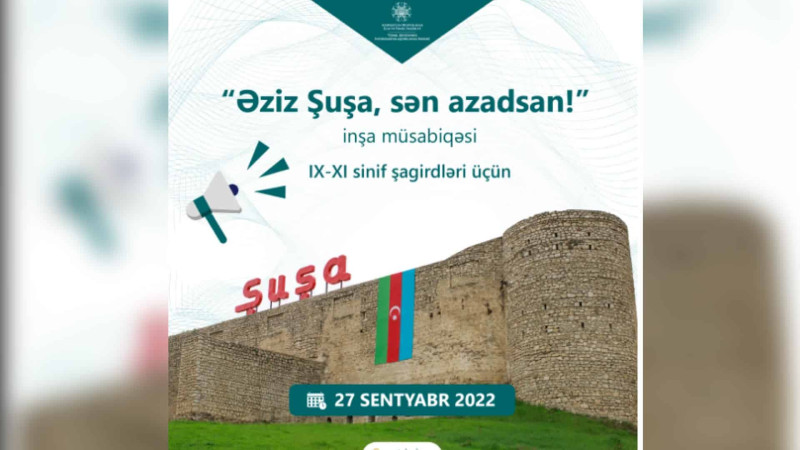 Qubalı məktəbli inşa yazı müsabiqəsinin respublika mərhələsinin qalibləri arasındadır