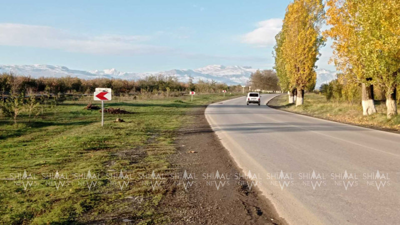 Quba-Xaçmaz yolunda yol sağa, nişan isə sola baxır