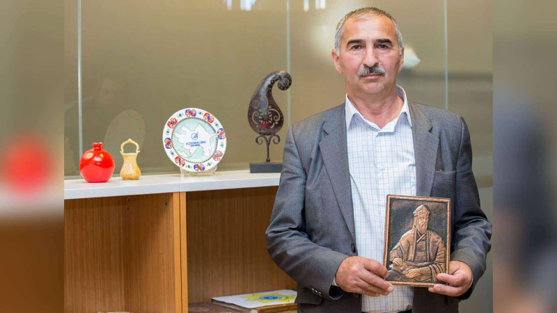 Xaçmazda ömrünün 50 ilini bədii döymə sənətinə həsr edən Zeydulla Ağayev