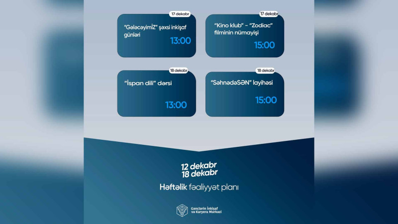 Qusar GİKM cari həftə üçün həftəlik plan təqdim edib