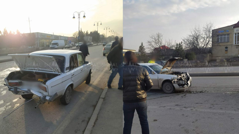 Qubada “Priora” dayanan avtomobilə çarpılıb