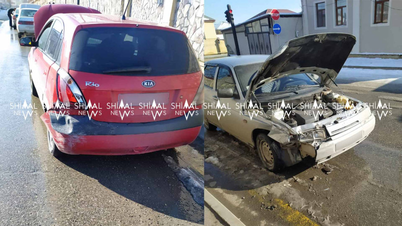 Qubada buzlu yol qəzaya səbəb olub