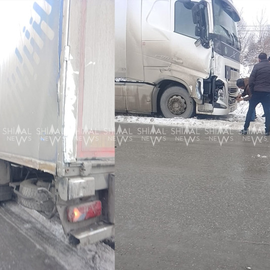 Xaçmaz-Xudat yolunda 2 TIR toqquşub