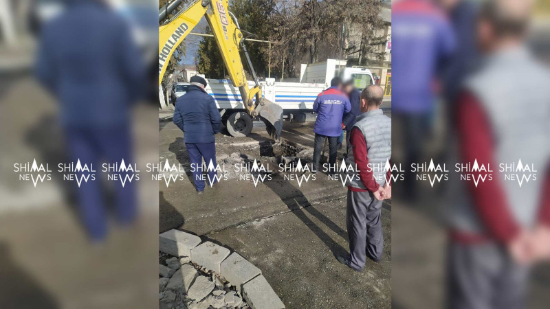 Qubada səhərdən yollara axan suyun qarşısı alınıb