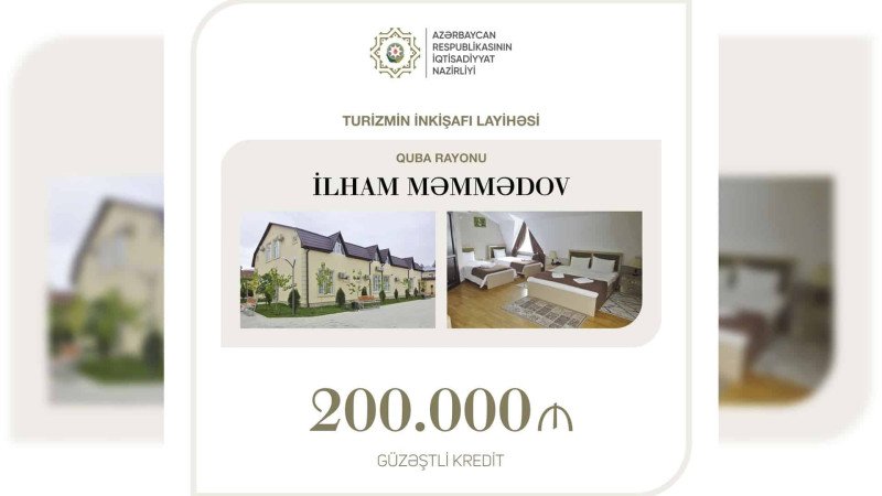 Qubada sahibkara 200 min manat pul ayrılıb