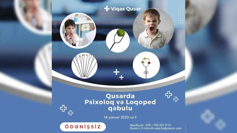 Qusar: psixoloji və nitq inkişaf mərkəzində pulsuz qəbul keçiriləcək